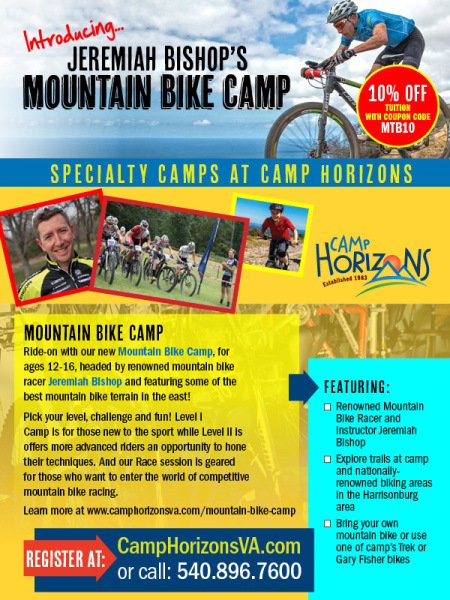 Youth Mountain Bike Camp at Camp Horizons » Shenandoah Valley Bicycle