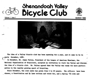 Shenandoah Valley Bicycle Club Newsletter